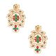 Floral Mirror Stone Earrings and Maang Tikka Set